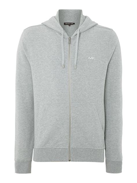 mens michael kors zip up hoodie|Michael Kors grey crewneck.